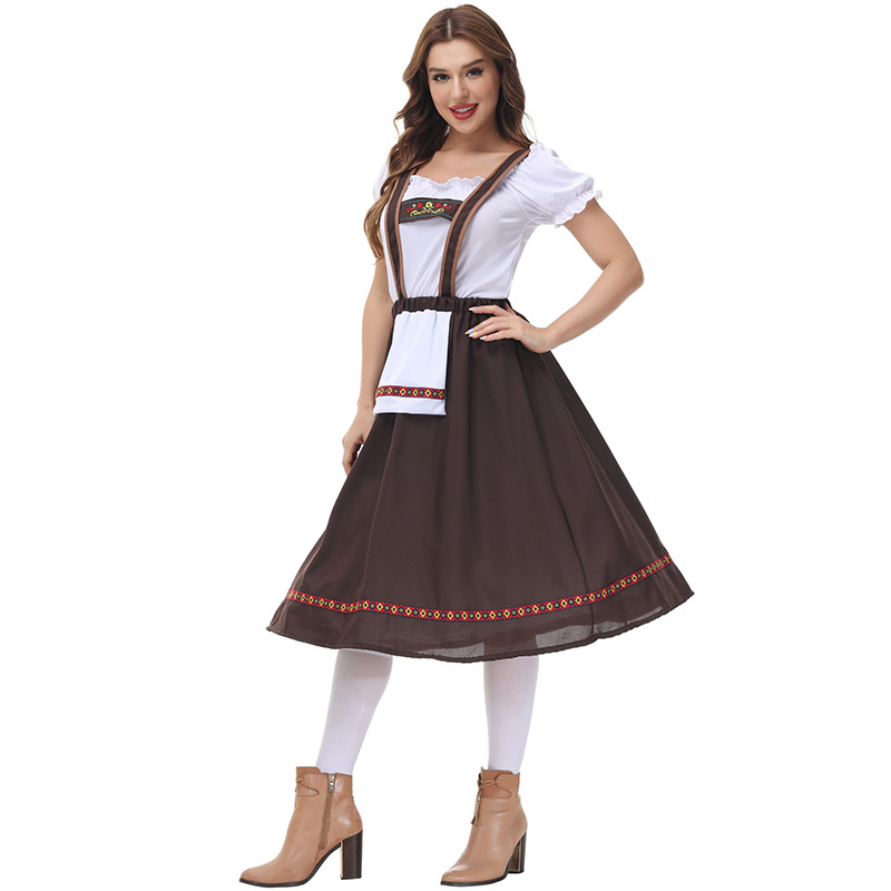 Womens Halloween Oktoberfest Costumes German Traditional Beer Carnival Dresses